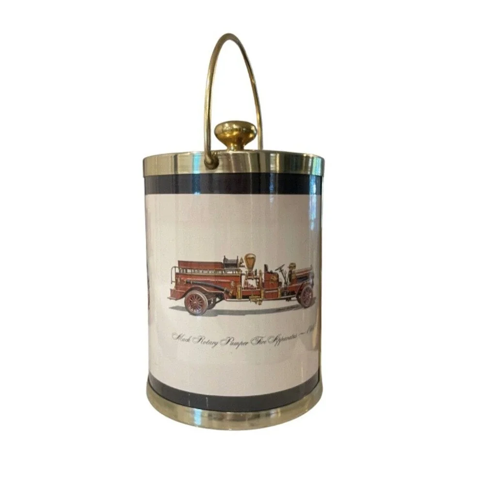 Vintage Dump Truck History Ice Bucket Bar Set America 1900 Dad Gift, Fathers Day